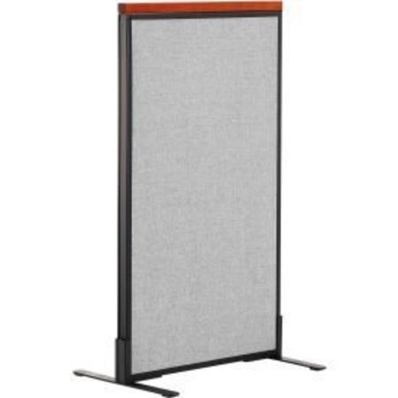 GLOBAL EQUIPMENT Interion    Deluxe Freestanding Office Partition Panel, 24-1/4"W x 43-1/2"H, Gray 694652fGY